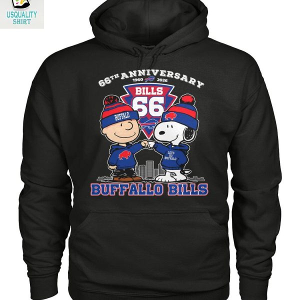 Buffalo Bills x Snoopy Peanuts 66th Anniversary 2026 T Shirt