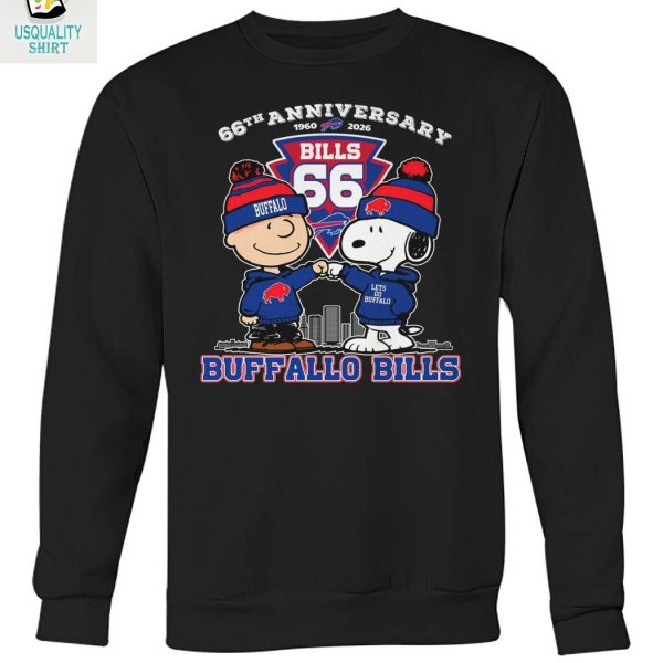 Buffalo Bills x Snoopy Peanuts 66th Anniversary 2026 T Shirt