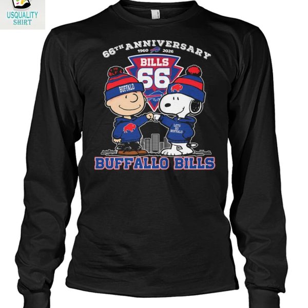 Buffalo Bills x Snoopy Peanuts 66th Anniversary 2026 T Shirt