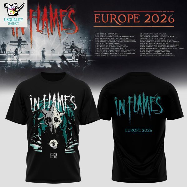 In Flames Euro Tour 2026 Hoodie T Shirt
