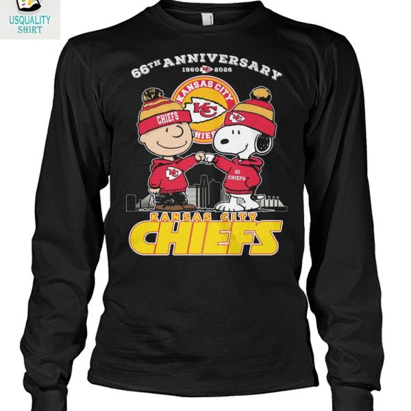Kansas City Chiefs x Snoopy Peanuts 66th Anniversary 2026 T Shirt