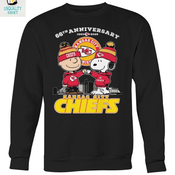 Kansas City Chiefs x Snoopy Peanuts 66th Anniversary 2026 T Shirt