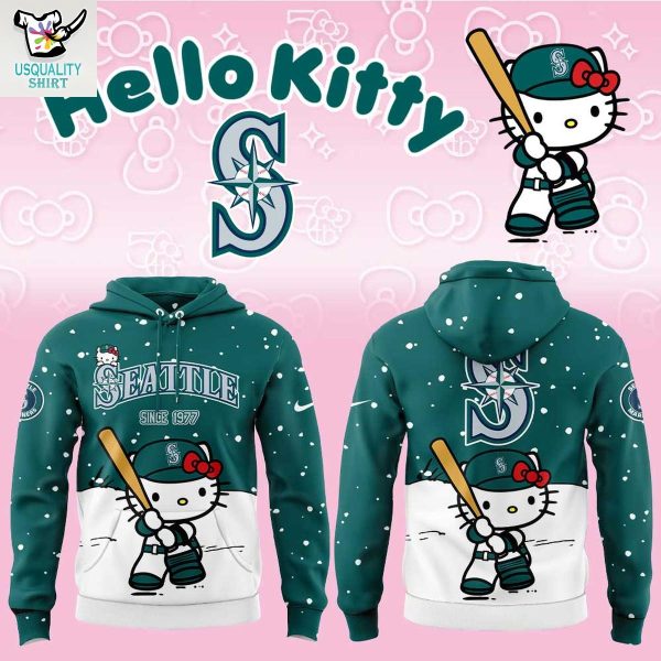 Seattle Mariners x Hello Kitty XMas Hoodie T-Shirt