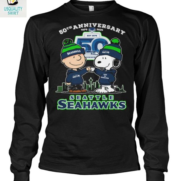Seattle Seahawks x Snoopy Peanuts 50th Anniversary 2026 T Shirt