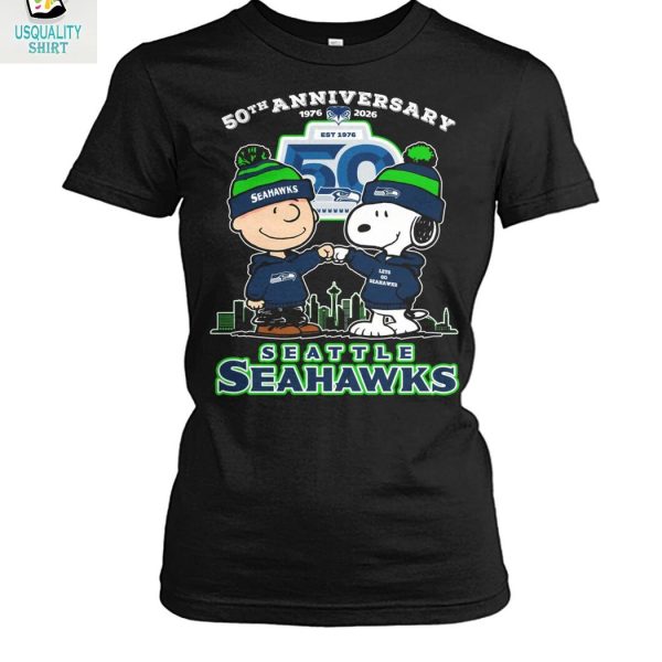 Seattle Seahawks x Snoopy Peanuts 50th Anniversary 2026 T Shirt