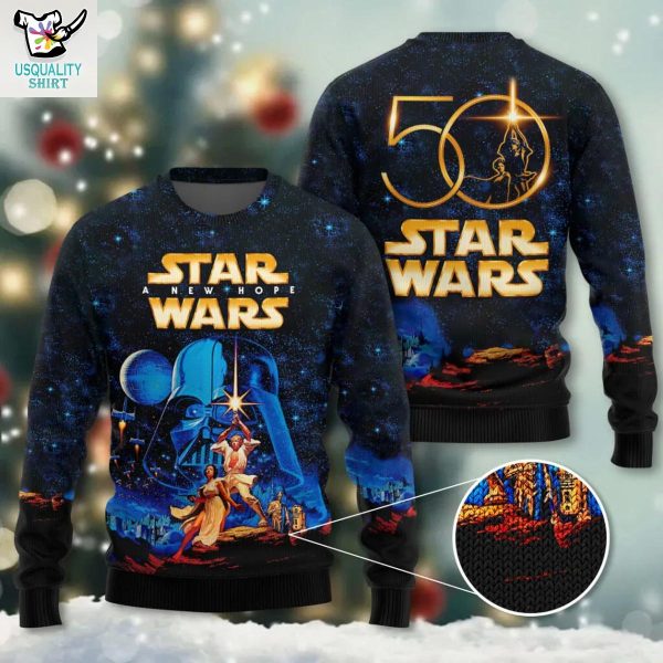 Star Wars 50 Years 2025 Ugly Sweater