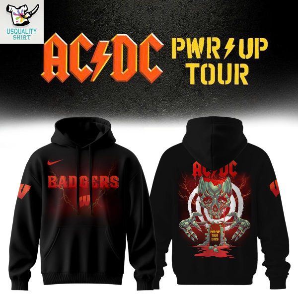 Wisconsin Badgers x ACDC PWR Up Tour 2026 Hoodie T-Shirt